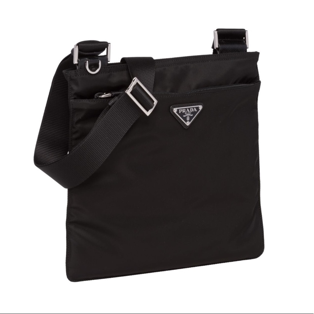Black PRADA Technical Fabric Shoulder Bag
